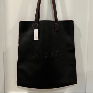 Large Black Tote with embossed Cheers